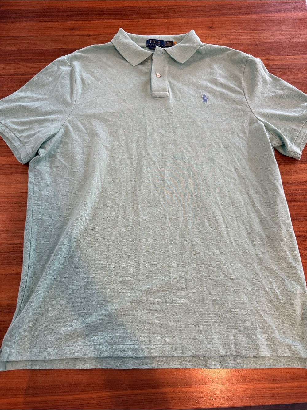 Polo by Ralph Lauren Like New Classic Fit Polo Shirt mint green Cotton Size XL